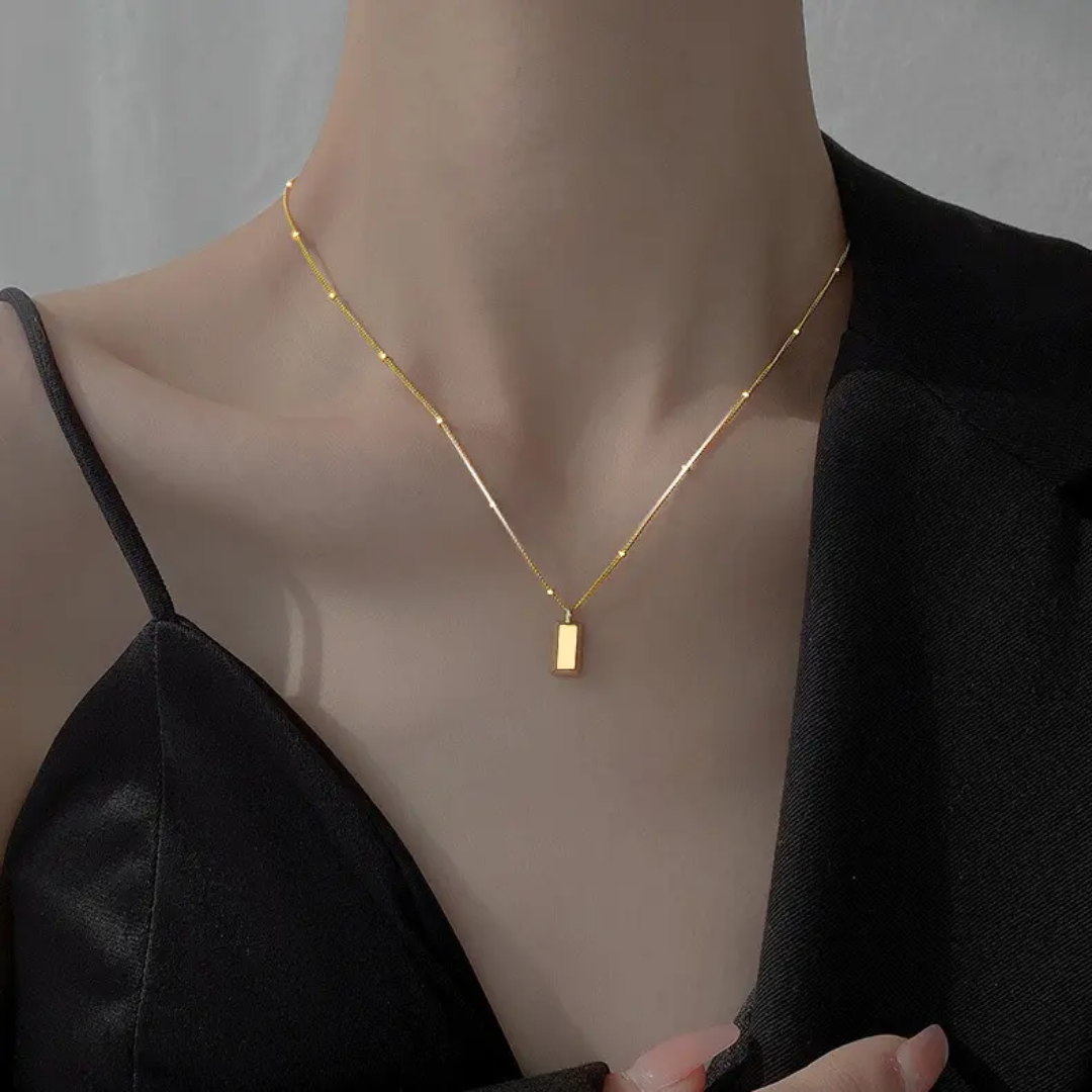 golden bar necklace - Image 2