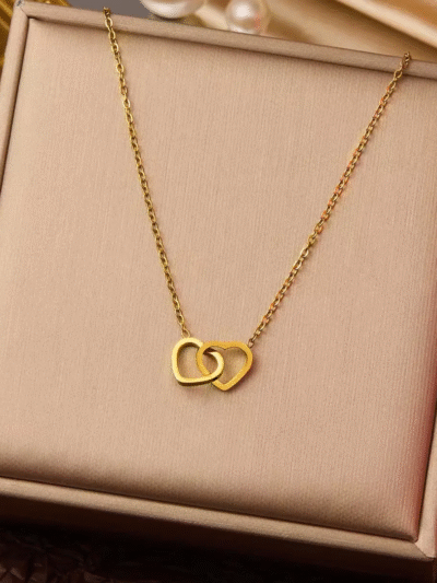 Interlock heart necklace