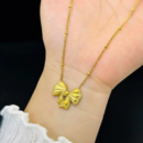 Butterfly bow Necklace gold