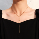 Tassel round drop necklace