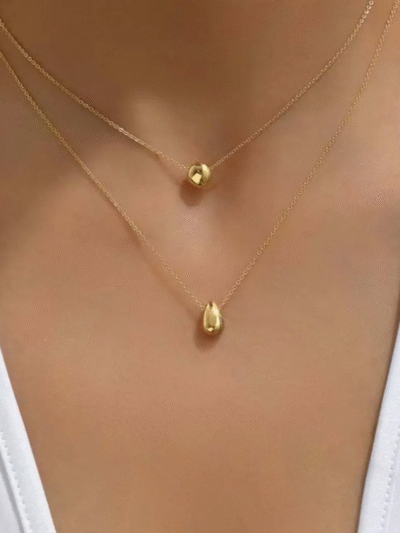 Double layered drop necklace