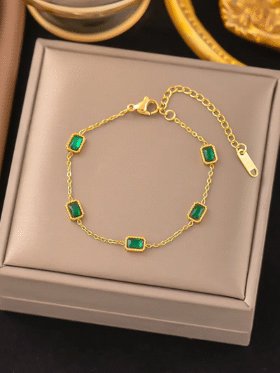 Emerald mini sequence bracelet
