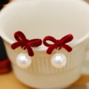 Maroon Velvet Bow Ball drops