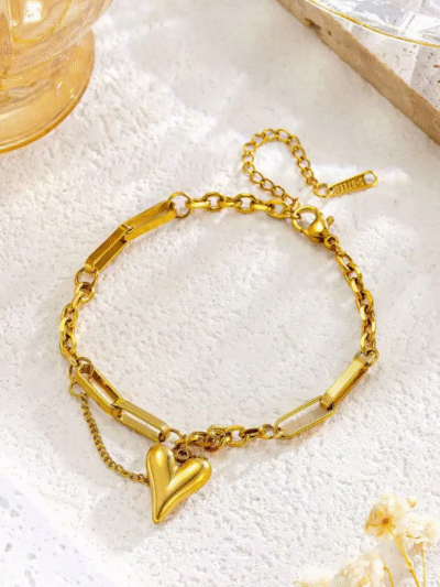 Cuban bold heart necklace