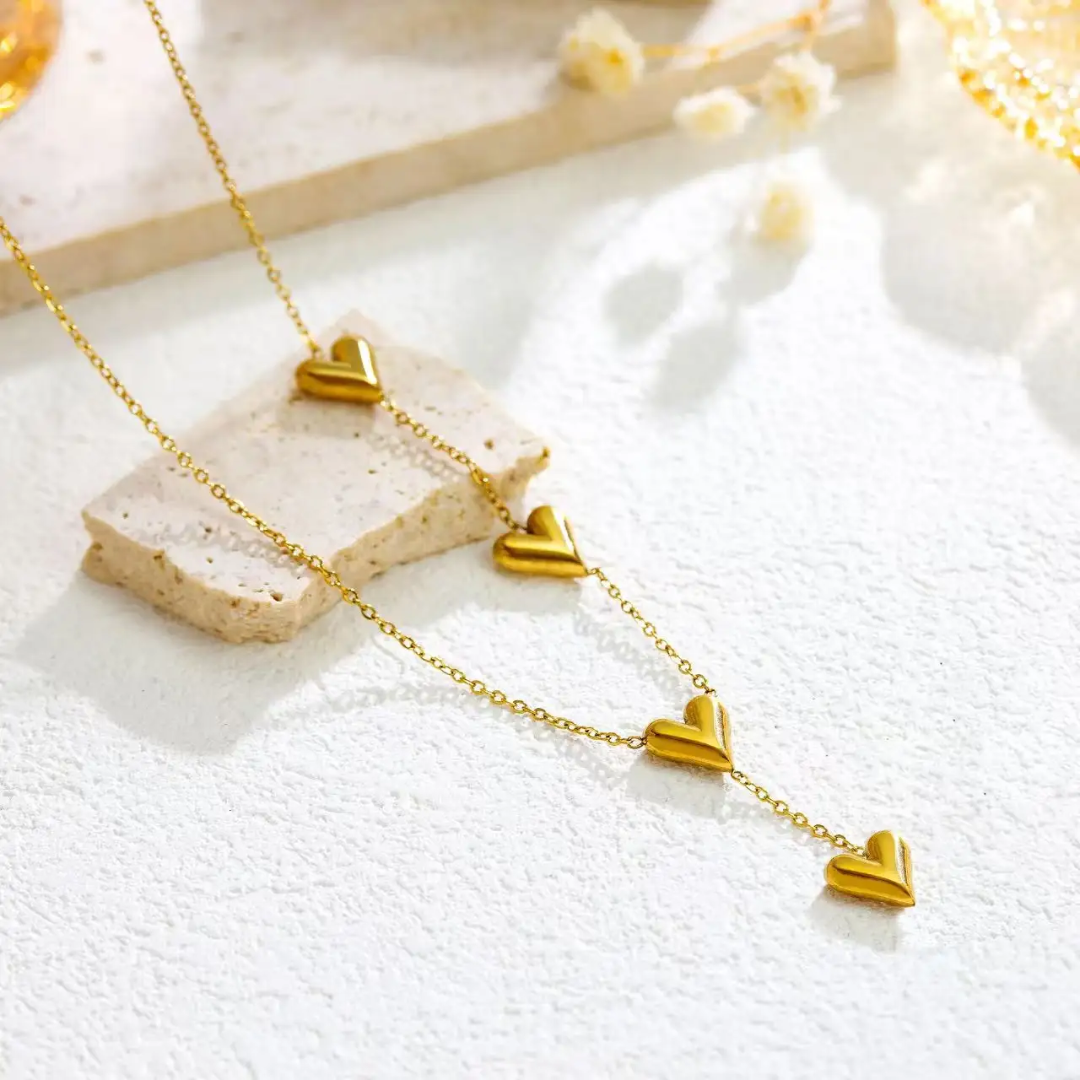 Sequence heart necklace