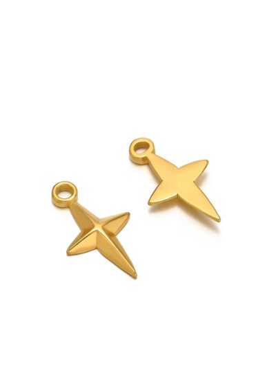 Gold star charm 10*17mm