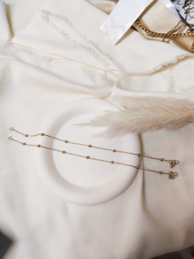 Anklets -Ball chain round Pair- set of two