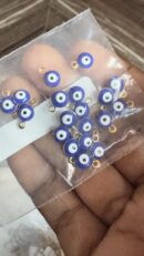 Evil eye round navy blue