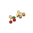 Enamel cherry charm