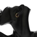 Medium plain golden ring-pair