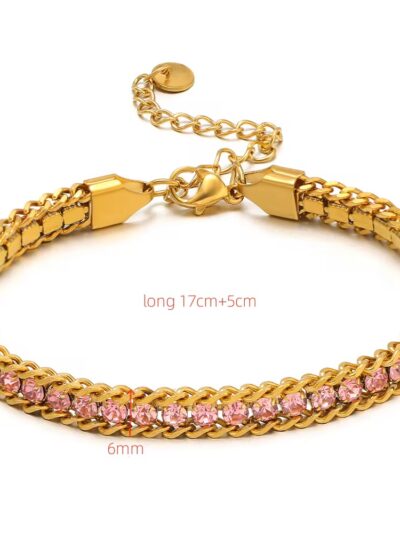 Tennis bracelet pink