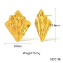 Bold wave diamond studs