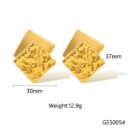 Bold square twin studs