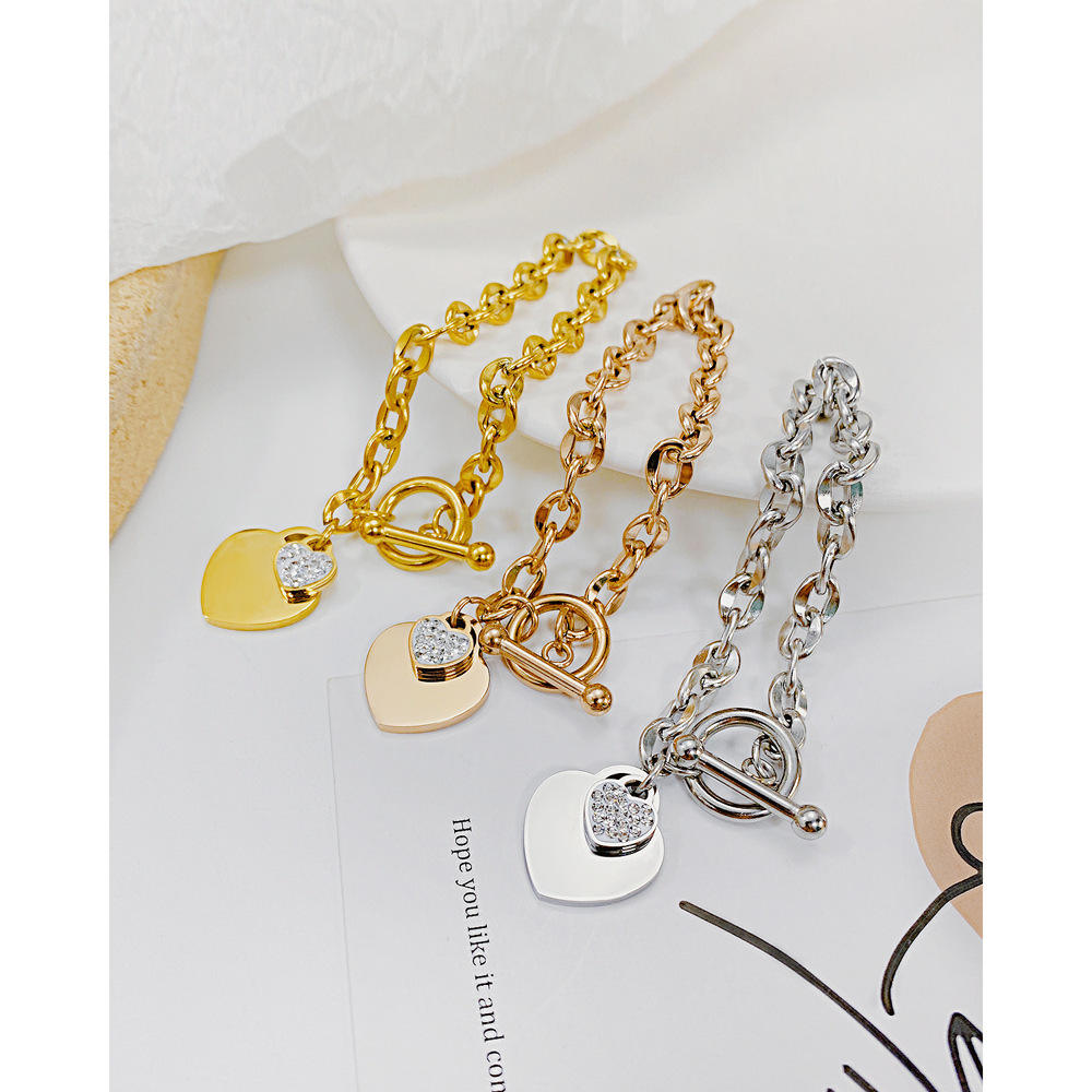 Bold heart bracelets available in Gold/RoseGold/Silver